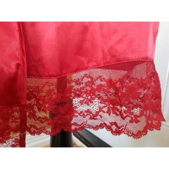 Calvin Klein Red Satin Robe - Picture 6 of 16